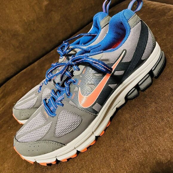 Mint Condition Nike Air Zoom Pegasus 28 Trail Womens 9.5 UIS 41 EUR Blue Orange - Picture 4 of 15